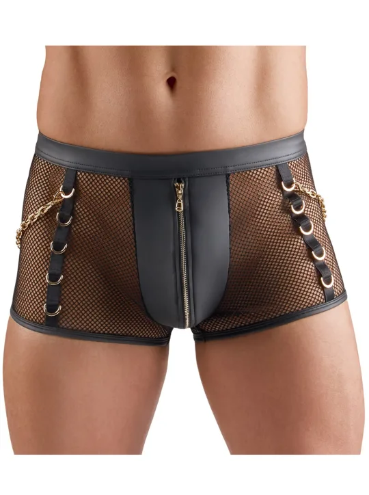 Boxer de Rede com Detalhes Dourados